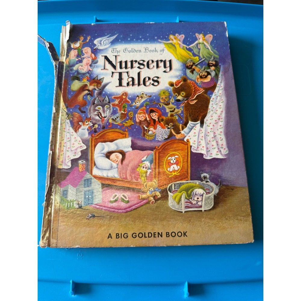 Vintage‎ 1948 The Golden Book of Nursery Tales Big Golden Book Tibor Gergely